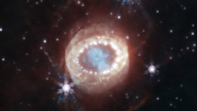 Webb telescope capturing a supernova