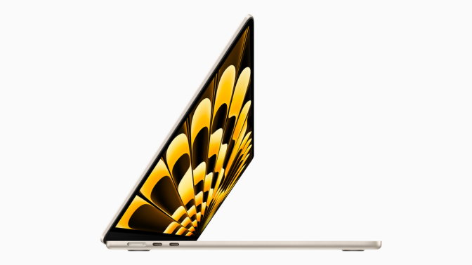 a side view of the 15-inch apple macbook air